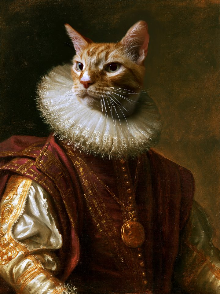 Count Maximilian — cat portrait in the style of the Renaissance