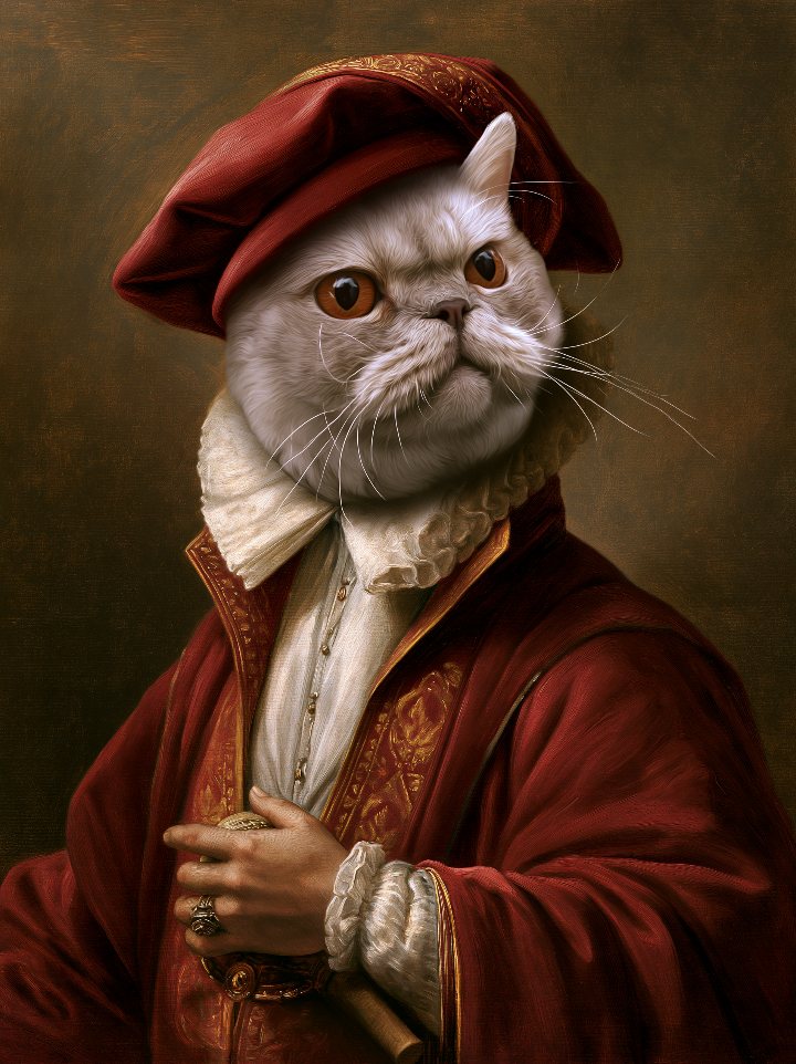 Count Benedikt — cat portrait in the style of the Renaissance