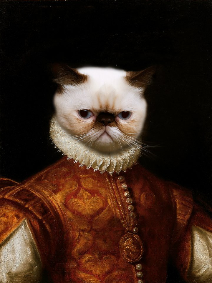 Duke Ferdinand — cat portrait in the style of the Renaissance