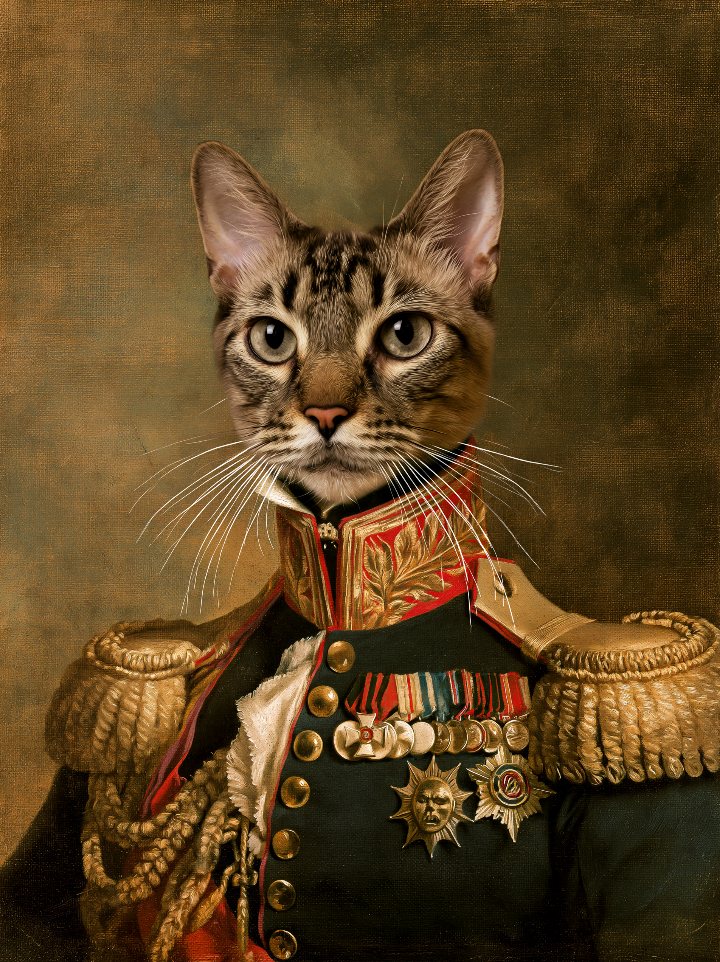Count Roderich — cat portrait in the style of the Renaissance